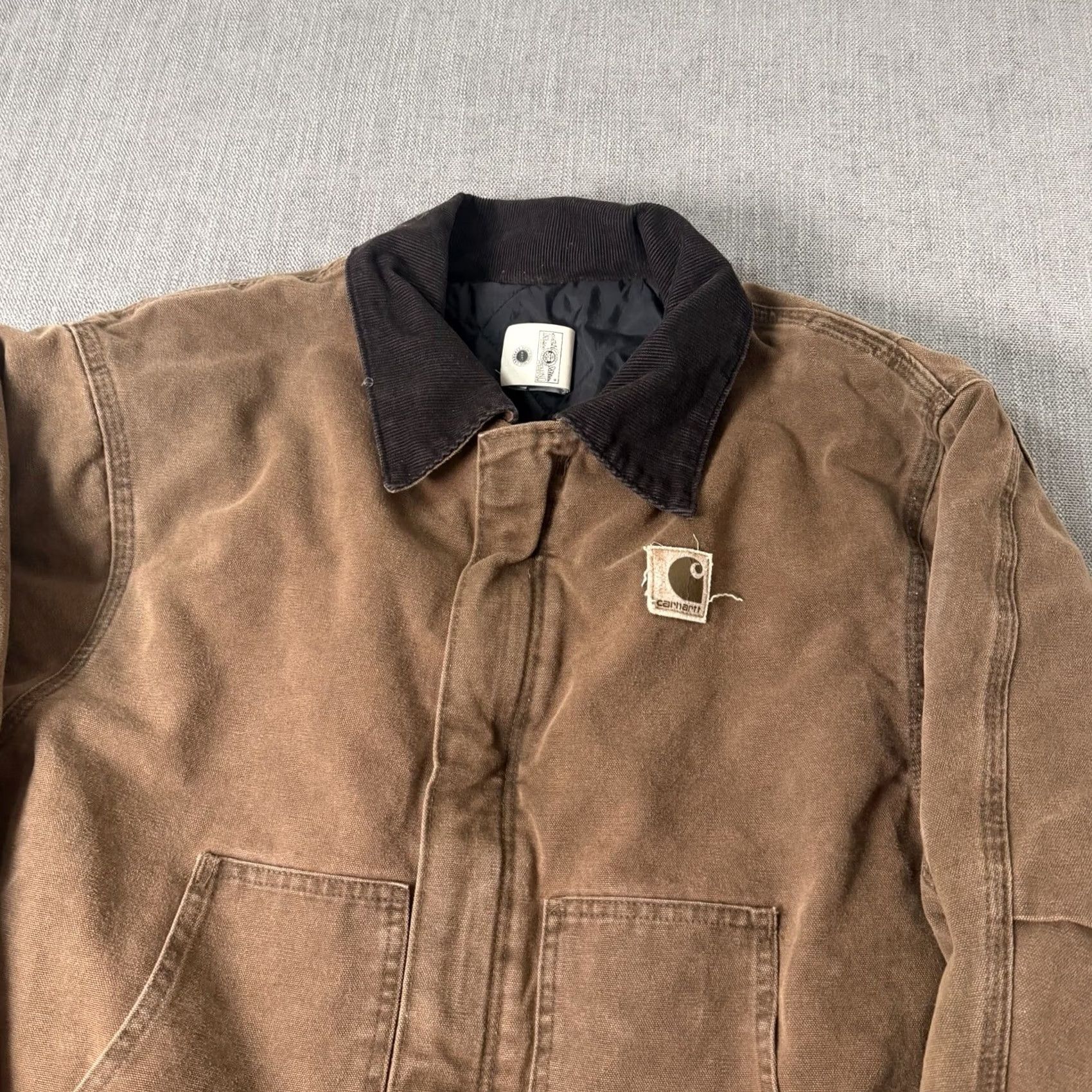 Carhartt VINTAGE Carhartt J22 CHT Faded Brown Arctic Jacket 2XL Men Brown Overcoat Jacket Size US XXL / EU 58 / 5 - 4 Thumbnail