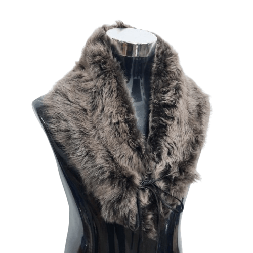 🔮 23 homme harajuku style leather fur muffler / scarves