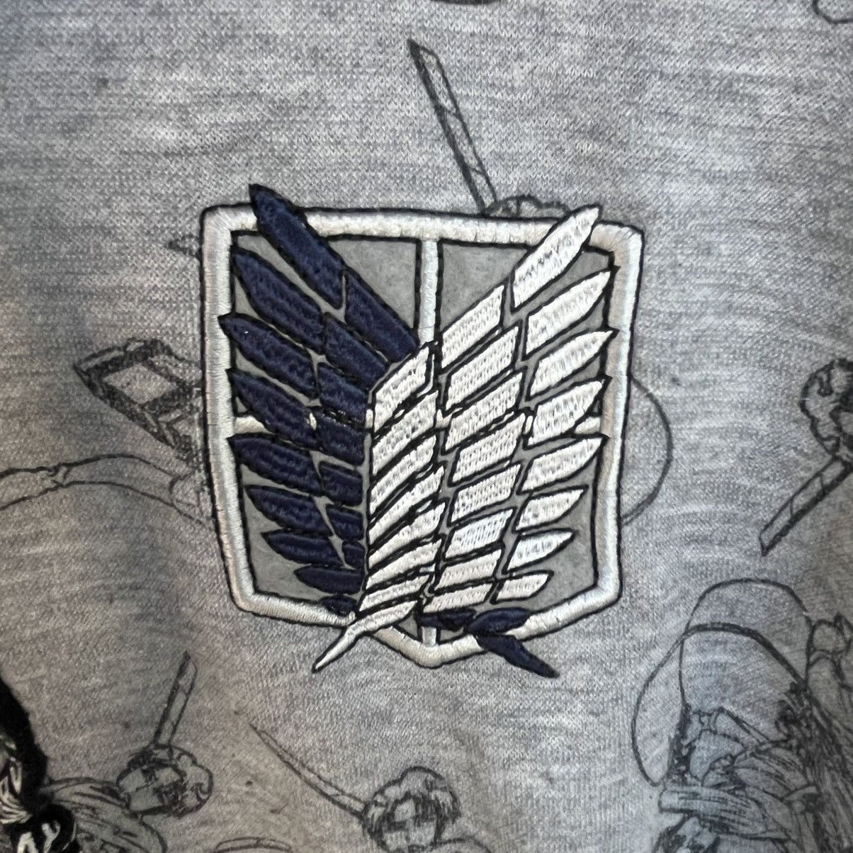 Other Vintage Attack on Titan Full Printed Grey Hoodie Size M Size US M / EU 48-50 / 2 - 5 Thumbnail