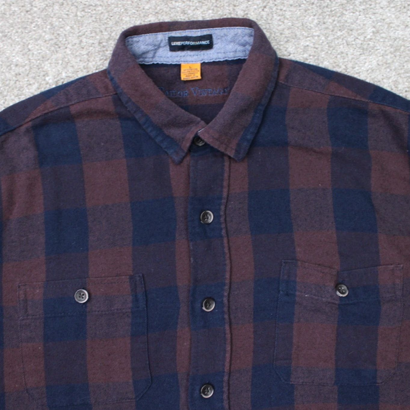 Vintage Tailor Vintage Shirt Mens Large Red/Blue Plaid Flannel Luxe Performance L/S Size US L / EU 52-54 / 3 - 4 Thumbnail
