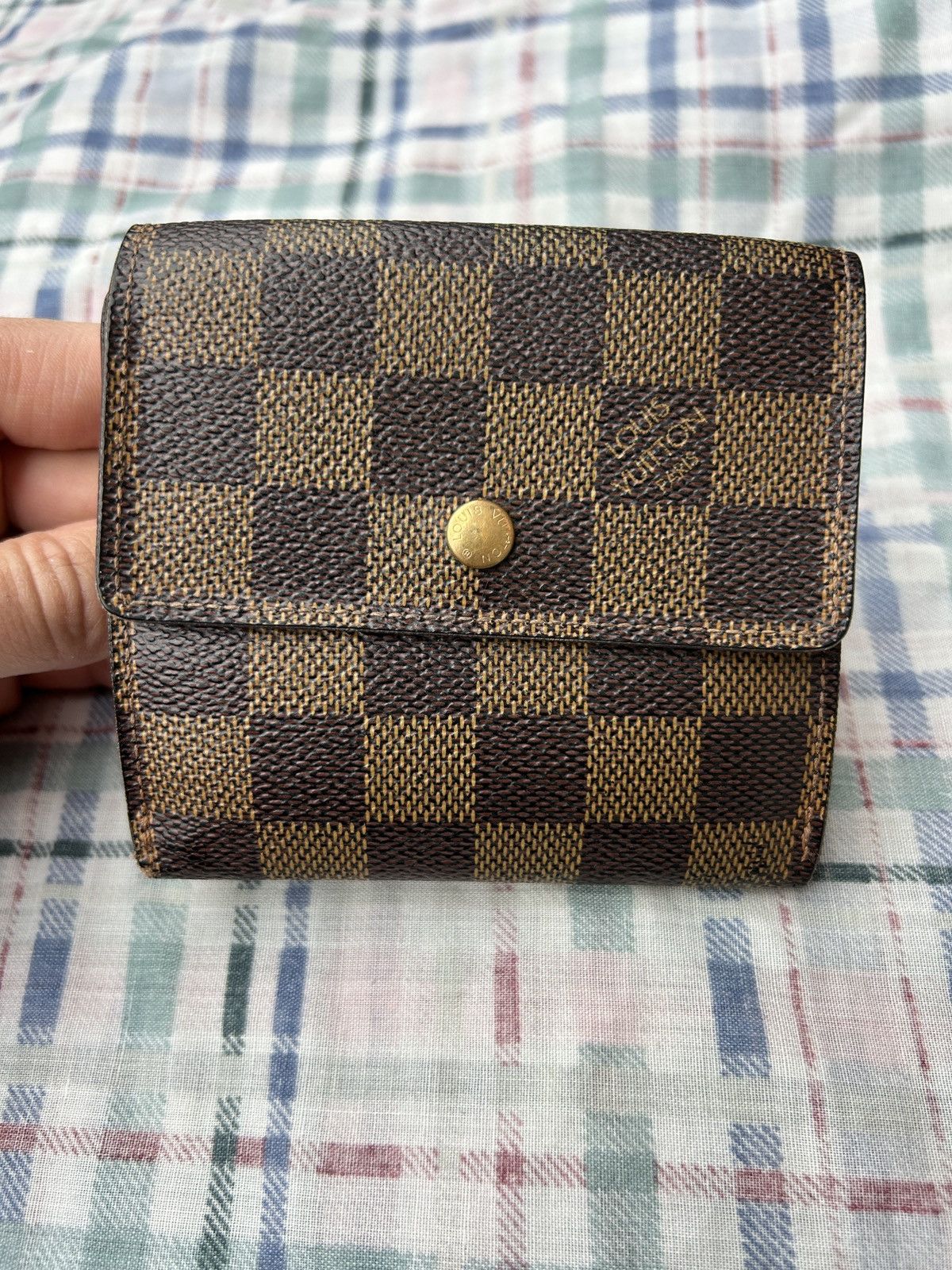 Louis Vuitton Authentic Louis Vuitton Damier Ebene Elise Wallet Size ONE SIZE - 1 Thumbnail