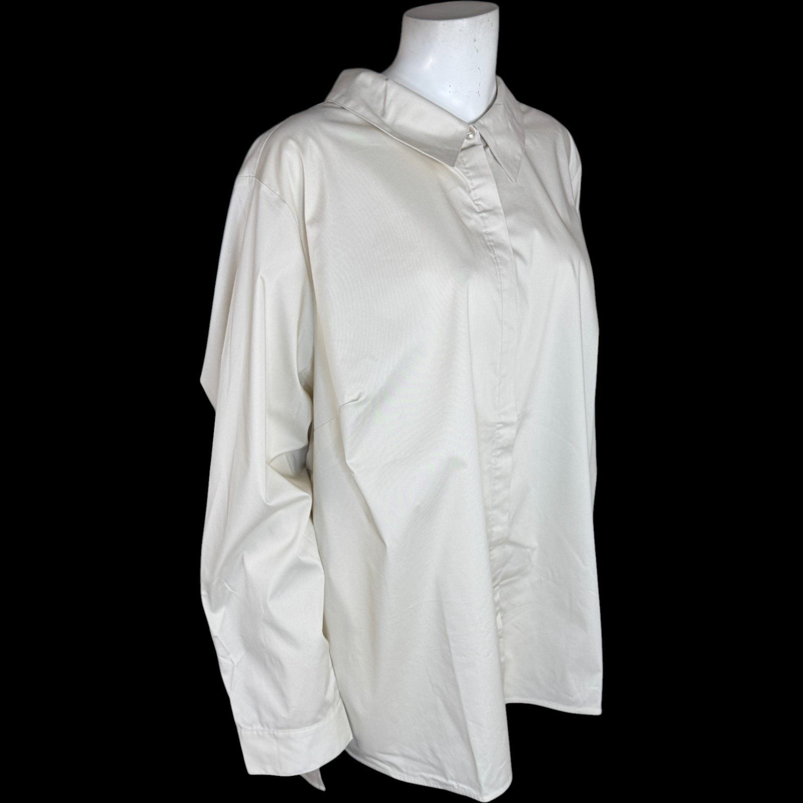 Denim & Co. Denim & Co. White Button Up Shirt 3X Stretch CoolMax Size 3XL / US 20-22 - 2 Thumbnail