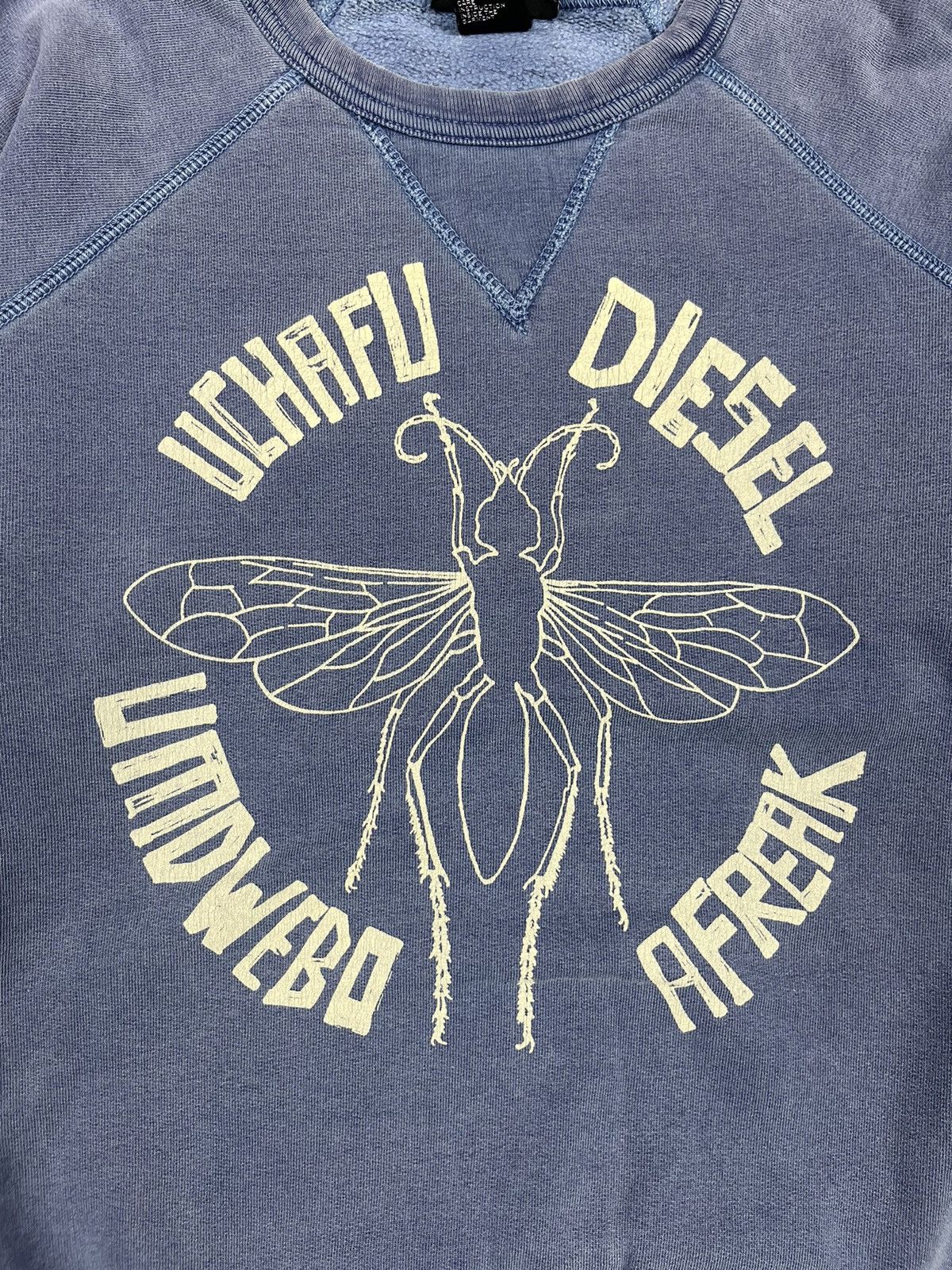 Diesel Vintage Uchafu Diesel Umdwebo Afreak Faded Washed Sweatshirt Size US M / EU 48-50 / 2 - 2 Thumbnail