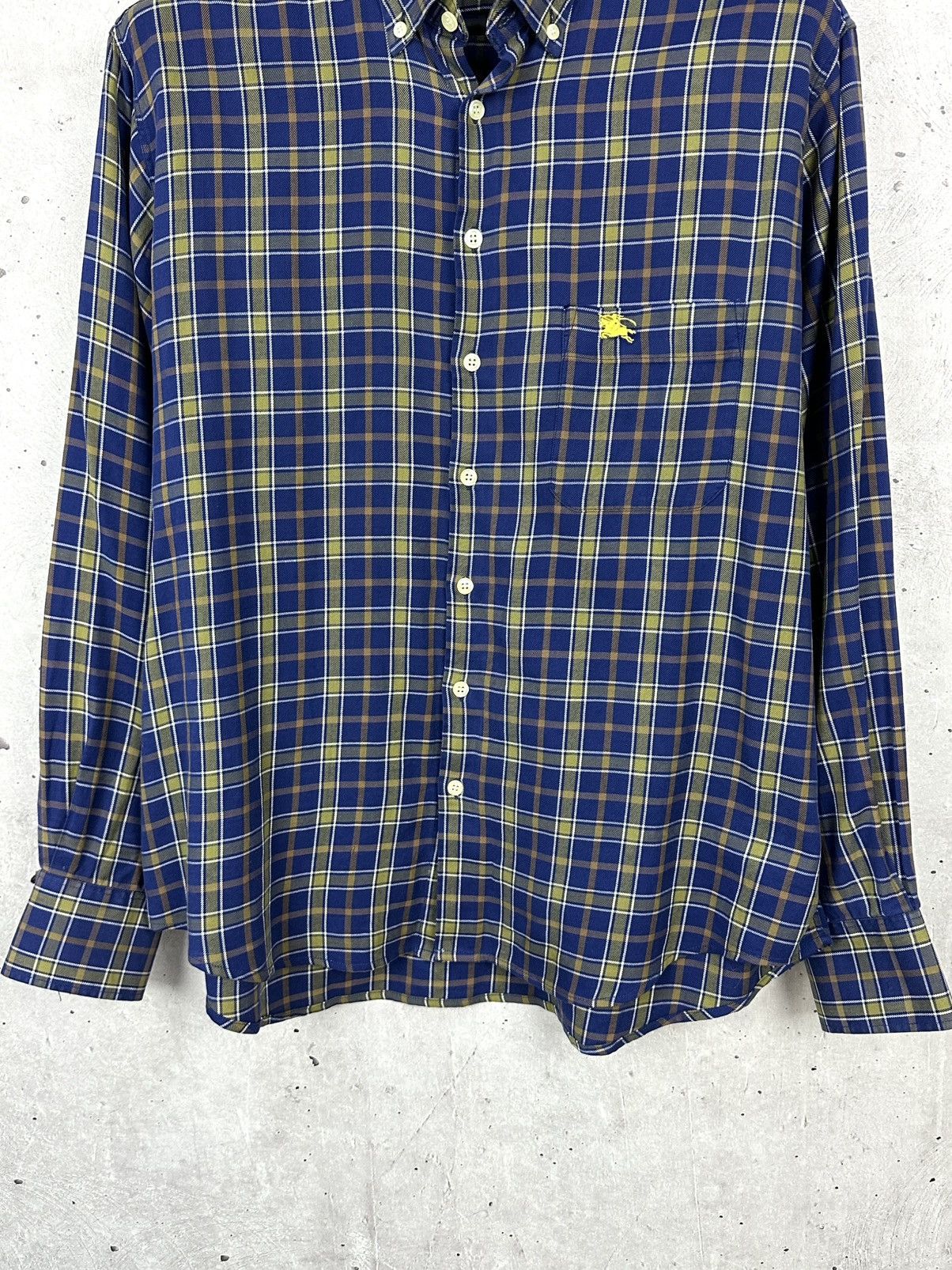 Burberry Vintage Burberrys Check Long Sleeve Logo Shirt Size US L / EU 52-54 / 3 - 3 Thumbnail