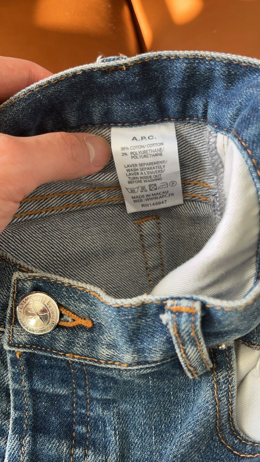 A.P.C. A.P.C Petit New Standard Stonewashed Denim Size US 30 / EU 46 - 6 Thumbnail