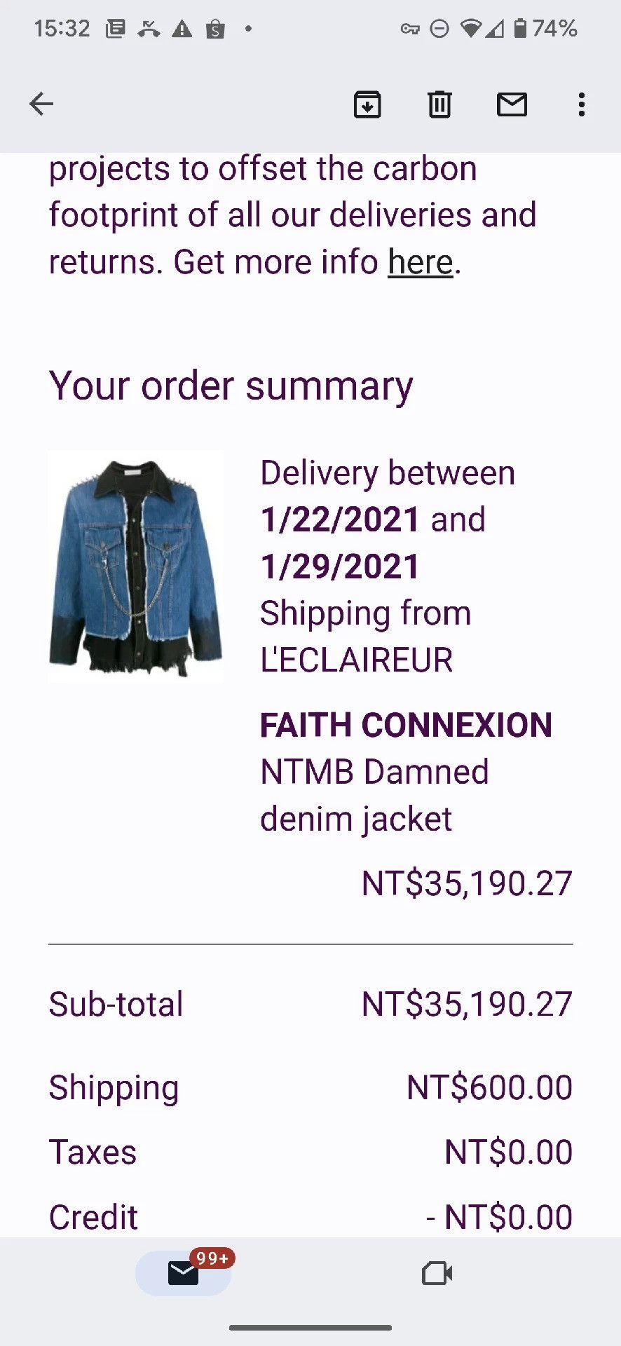 Faith Connexion Faith Connexion Studded Denim Jacket szM worn by MGK Size US M / EU 48-50 / 2 - 6 Thumbnail