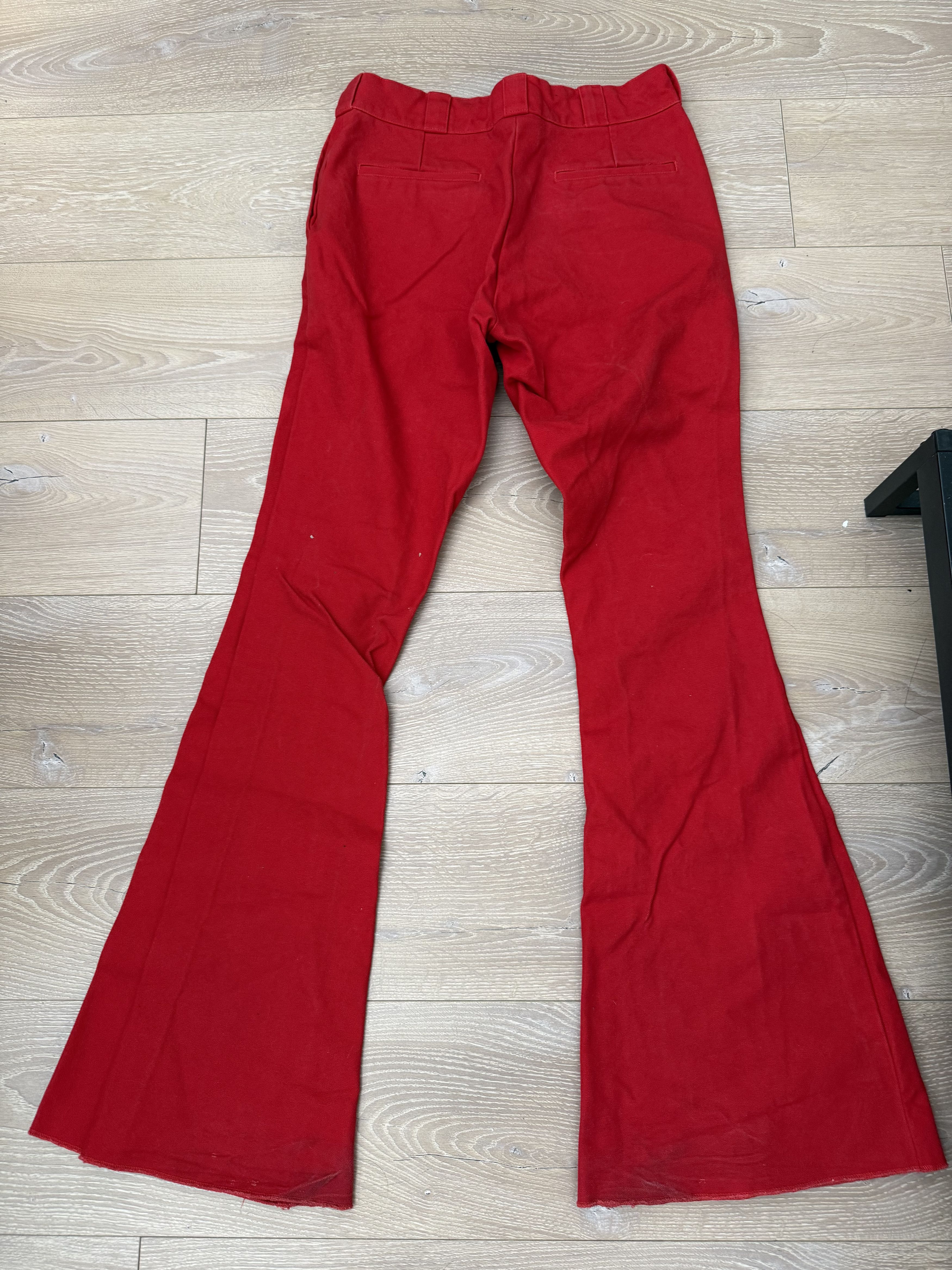 Raf Simons Raf Simons Red Flared Denim Pants Size US 30 / EU 46 - 2 Thumbnail