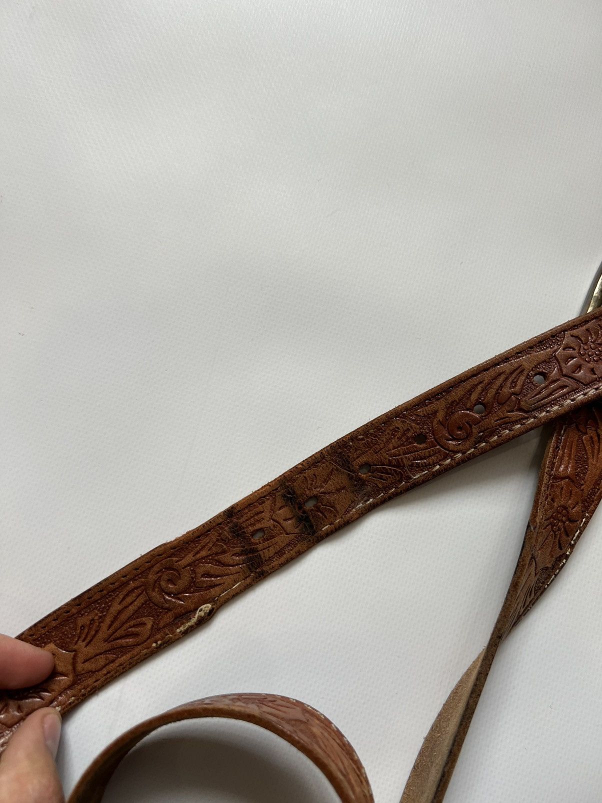 Lee Lee Leather Belt Mens Size 36 - 5 Thumbnail
