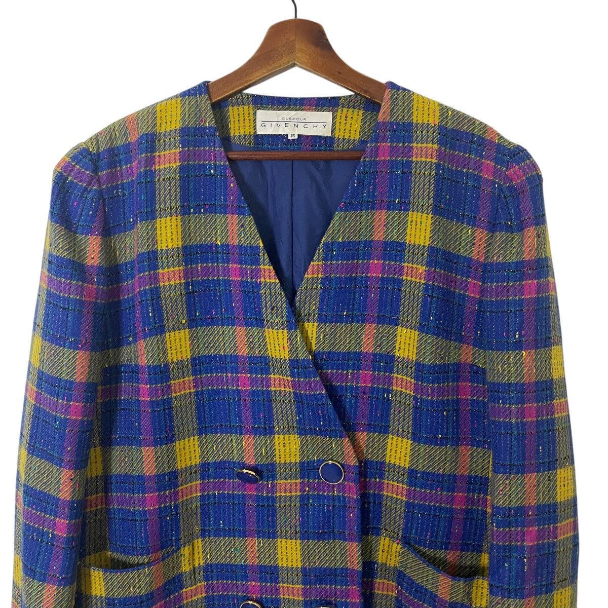 Givenchy Vintage Givenchy Glamour Tweed Jacket Size XXL / US 16-18 / IT 52-54 - 2 Thumbnail