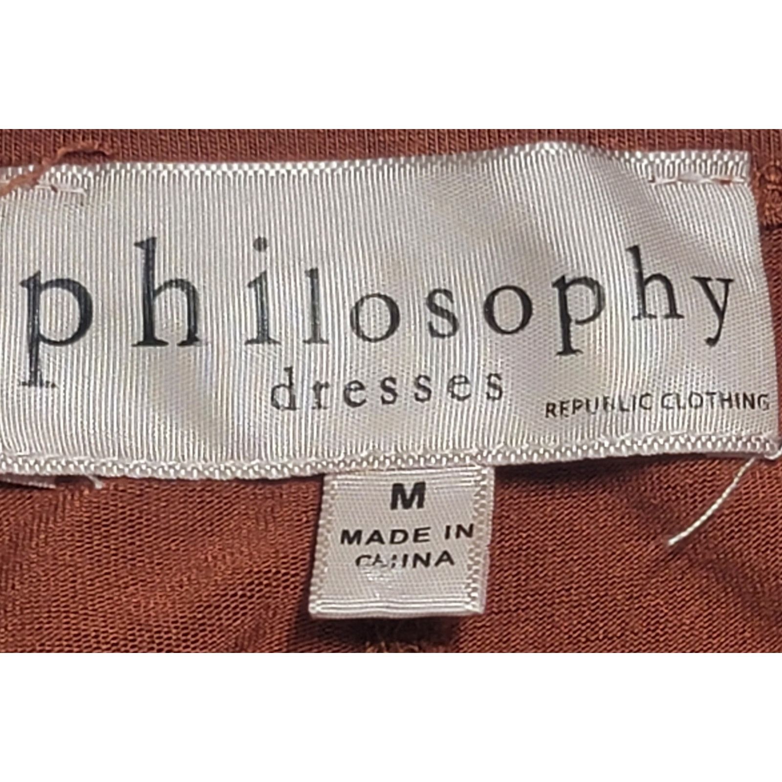 Other Philosophy Burnt Orange Twisted Hem Midi Dress Medium Size M / US 6-8 / IT 42-44 - 4 Thumbnail