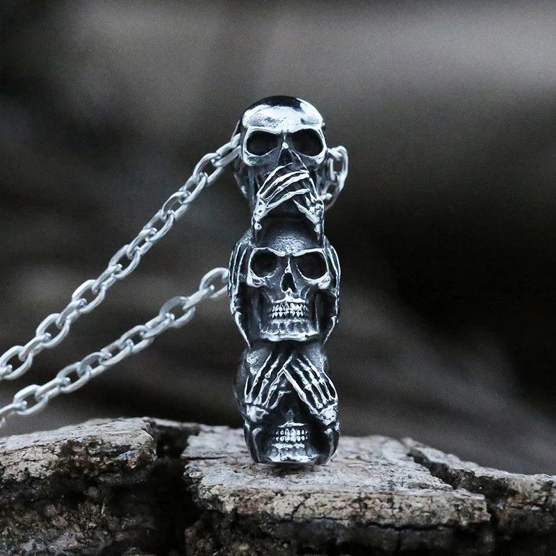 Jewelry Evil Skull Pendant Necklace 2025 Size ONE SIZE - 1 Thumbnail