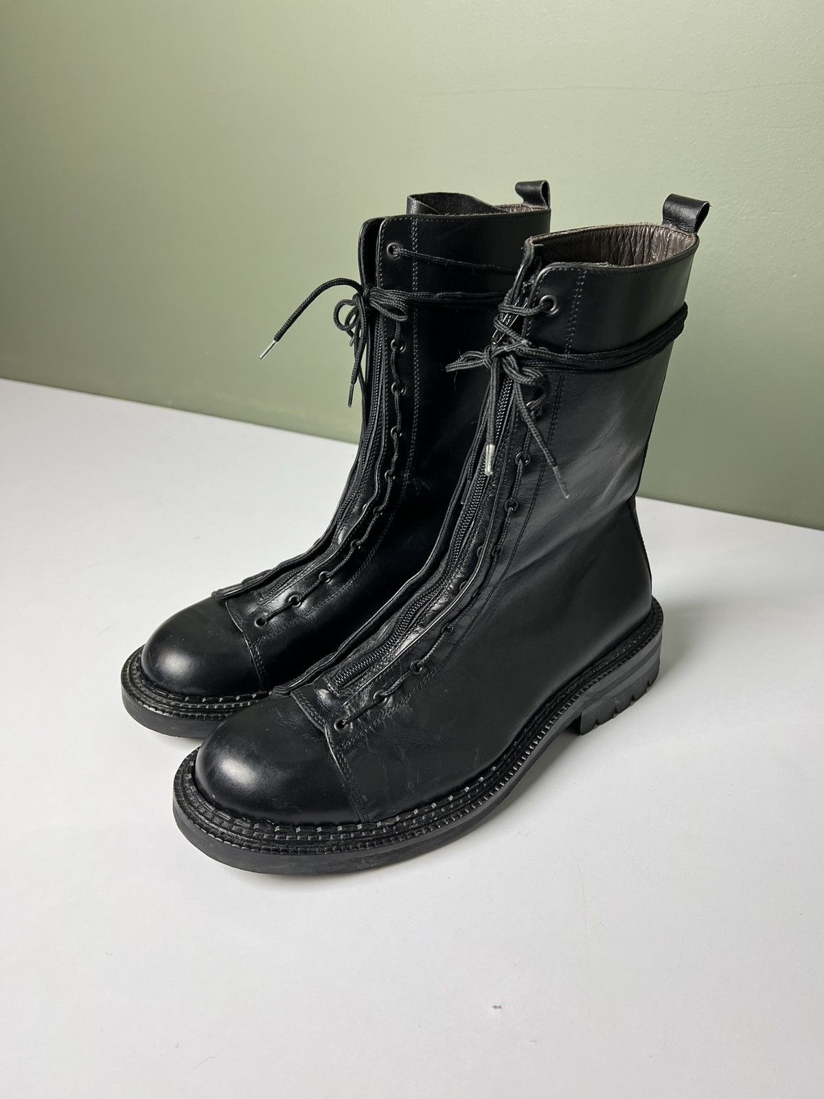 stone island y2k archive military combat boots