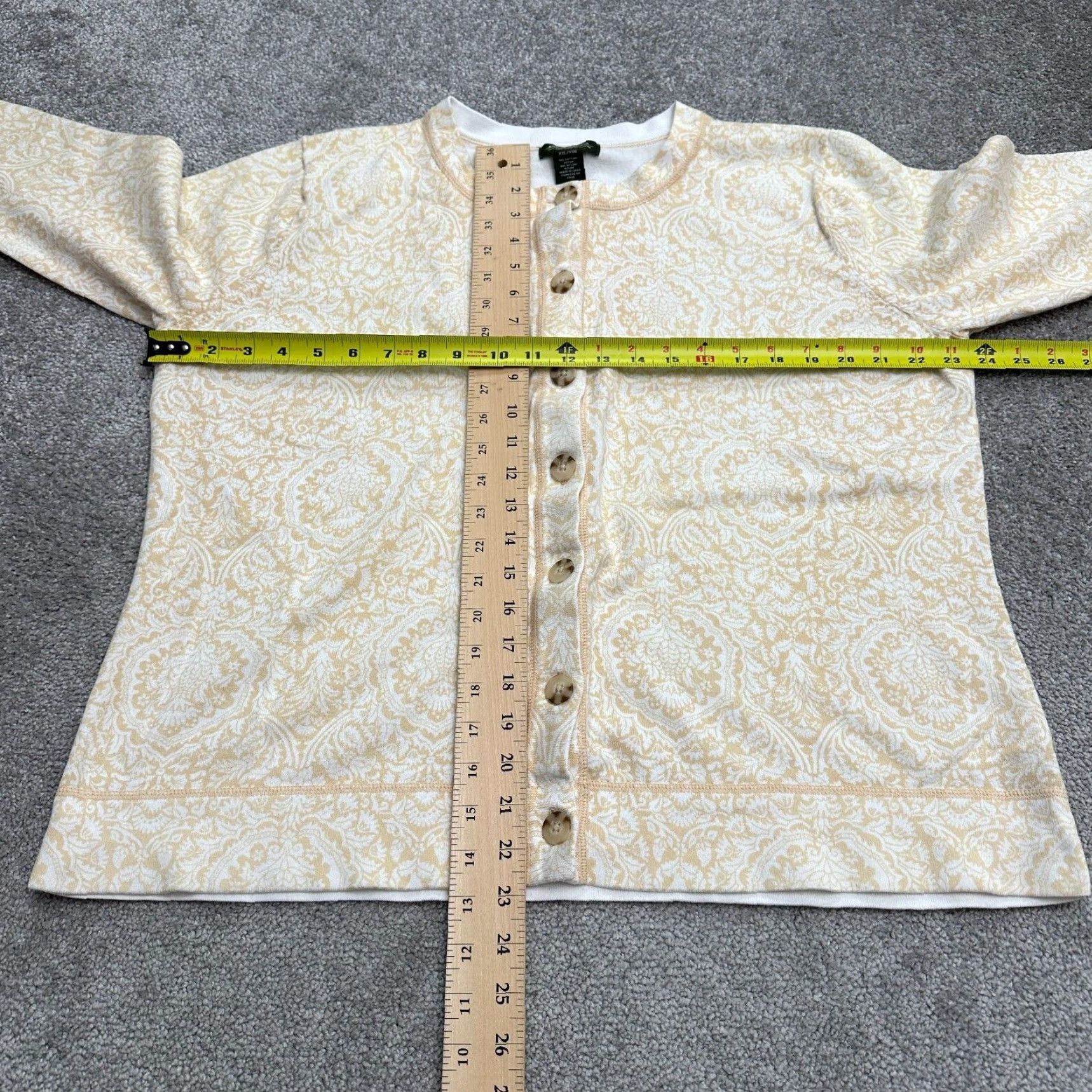 Eddie Bauer EDDIE BAUER Cardigan Sweater Women 2XL Yellow White Floral Button Down Casual Outdoor Size XXL / US 16-18 / IT 52-54 - 7 Thumbnail