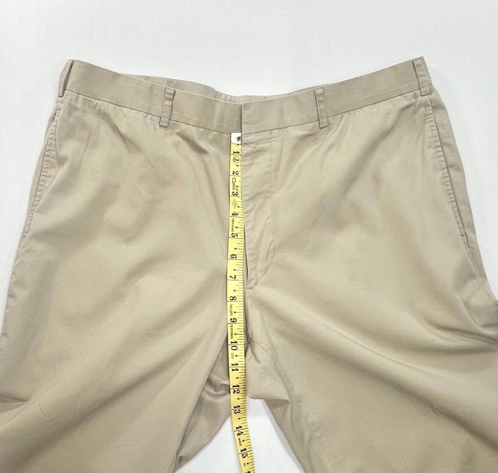 The Unbranded Brand Unbranded Flat Front Straight Leg Chinos Brown Mens 36/30 Size US 36 / EU 52 - 4 Thumbnail