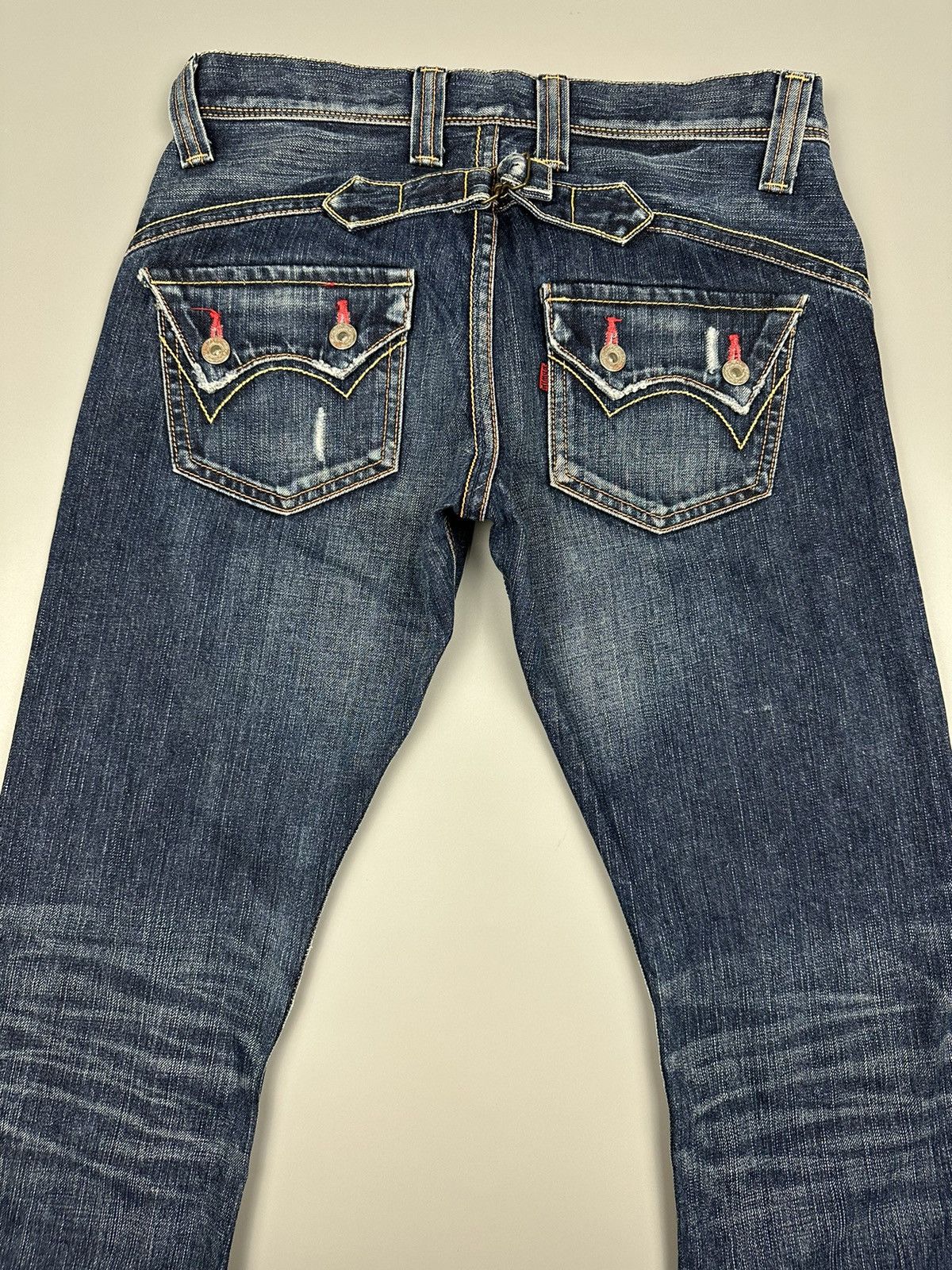 Edwin 🔥Flared🔥 Vintage Edwin Twist Leg With Buckle Back Denim Size US 32 / EU 48 - 6 Thumbnail