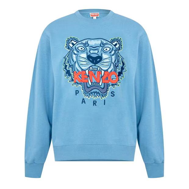 image of Kenzo O1G2R1Mq0424 Sweatshirts In Cyan, Men's (Size XS)