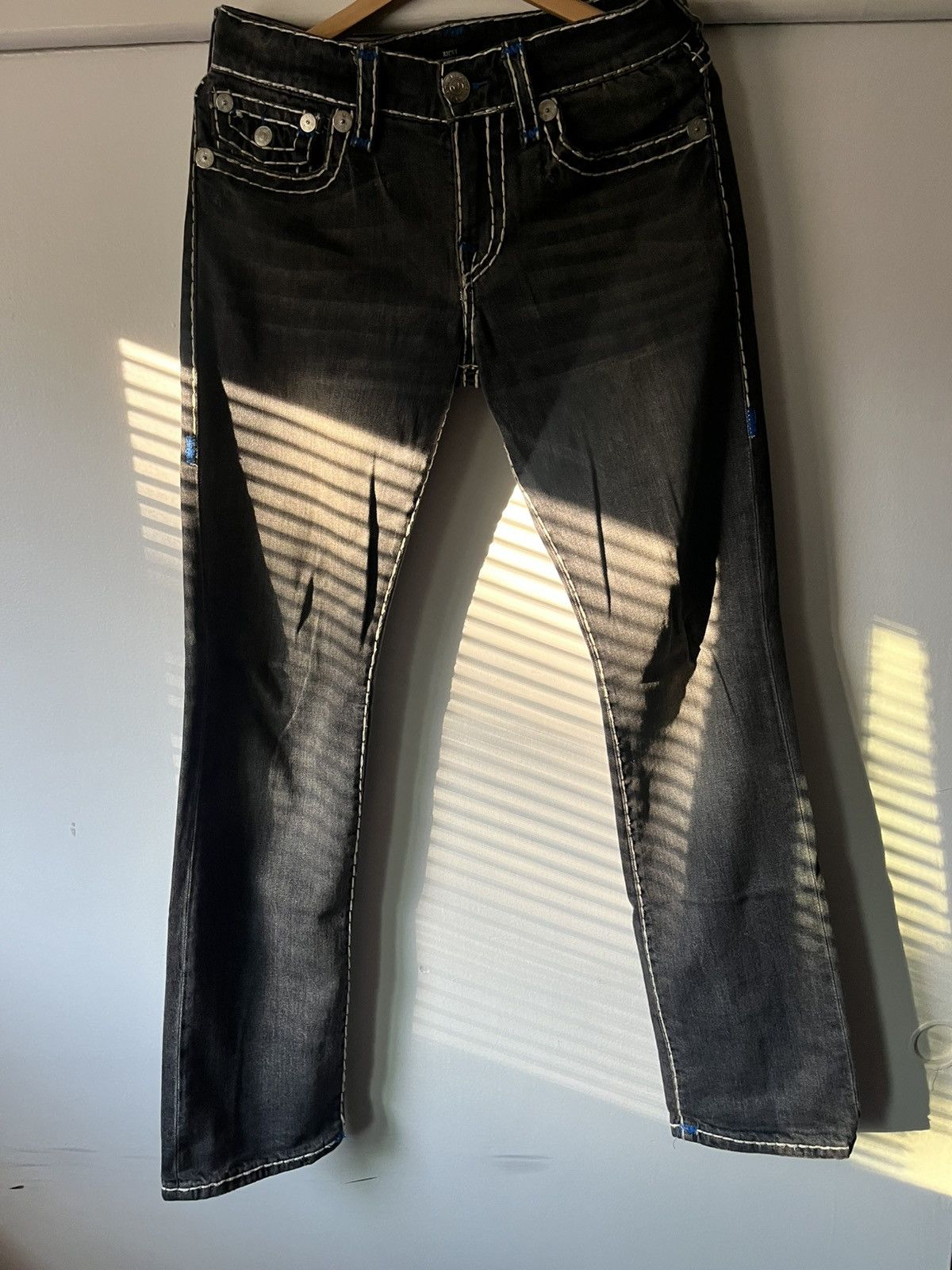 True Religion Denim True Religion Grey White stitching Size US 30 / EU 46 - 1 Thumbnail