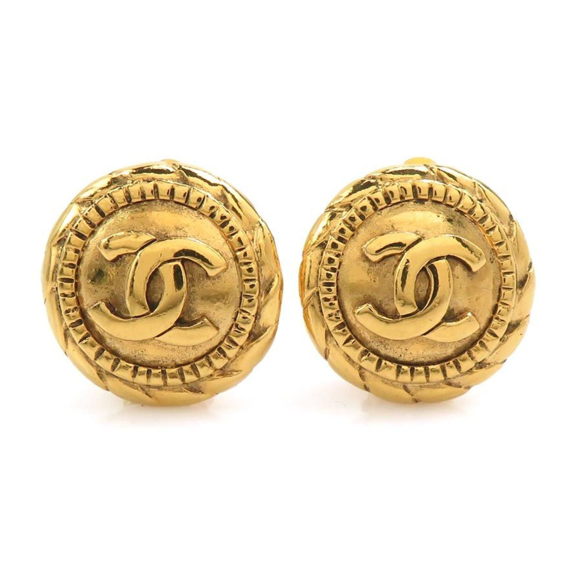 Chanel CHANEL Coco Mark Metal Gold Earrings for Women e61340i Size ONE SIZE - 1 Thumbnail