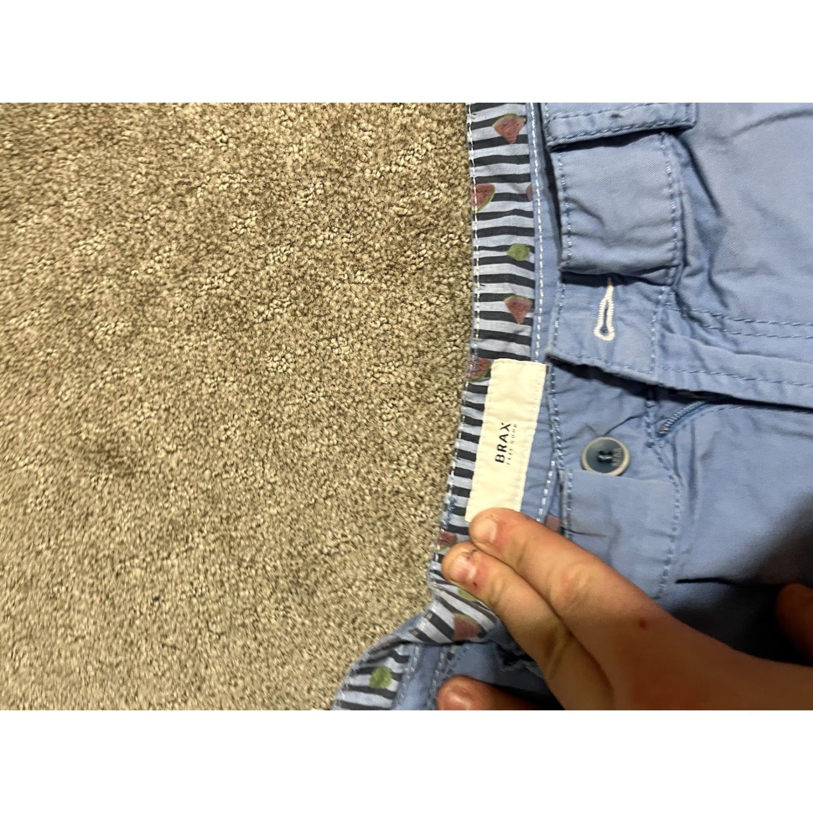 Brixton Brixton Men’s Solid Chino Shorts Size 42 Blue Size US 42 / EU 58 - 3 Thumbnail