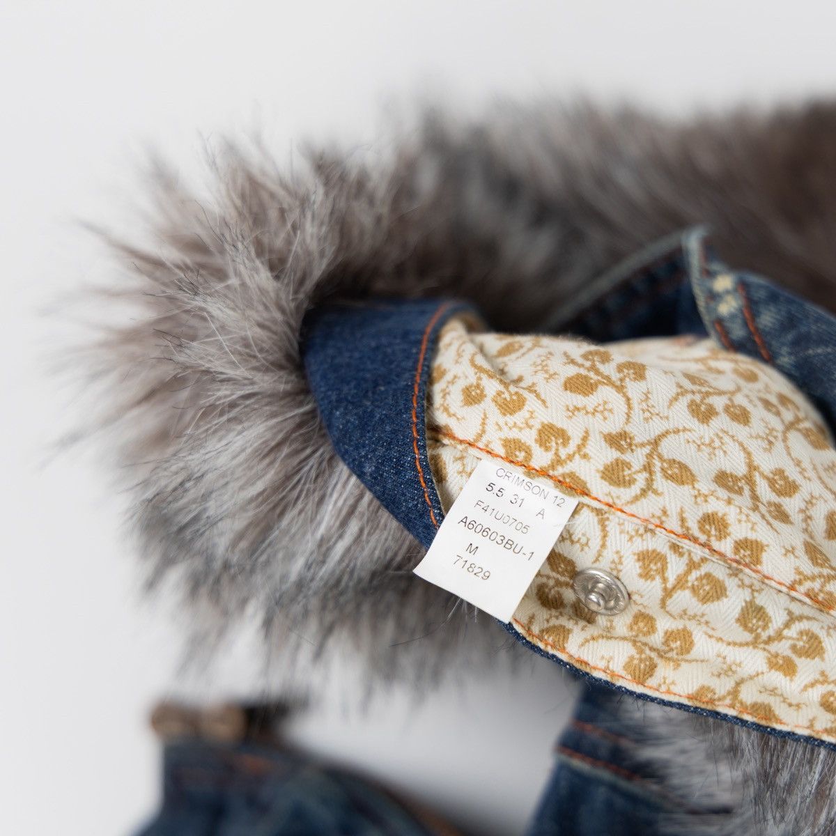 Abercrombie & Fitch Abercrombie Ezra Fitch Denim Jacket Faux Fur Collar Cropped Size M / US 6-8 / IT 42-44 - 11 Thumbnail