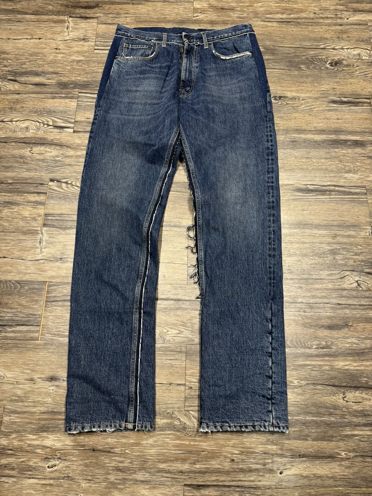 Maison Margiela × Pendleton Maison Margiela x Pendleton Yoke Detail Tapered Jeans Size US 29 - 1 Thumbnail