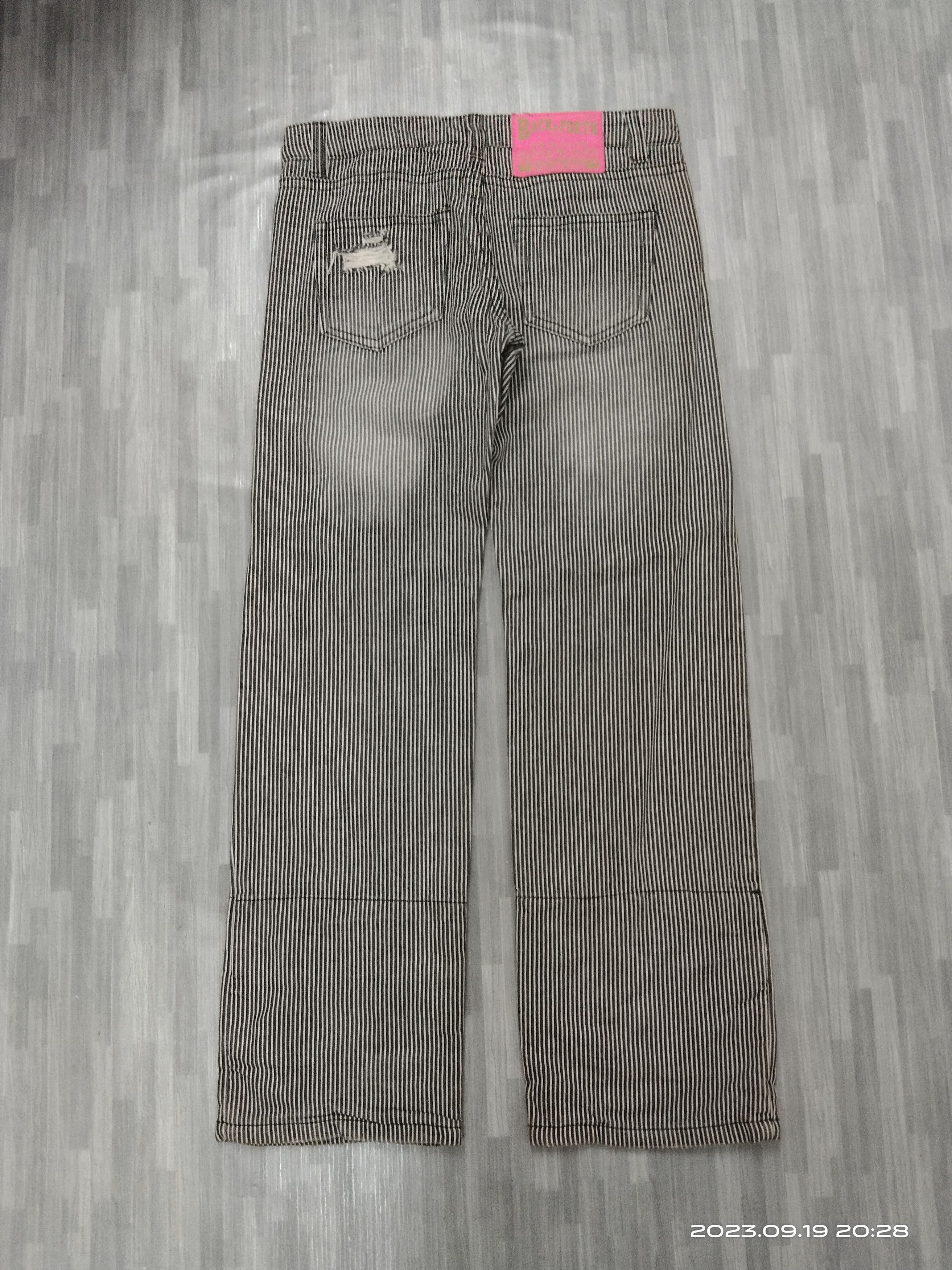 Japanese Brand SICK RIPED HICKORY STRIPE SKULL PACTHWORK Size US 31 - 3 Thumbnail