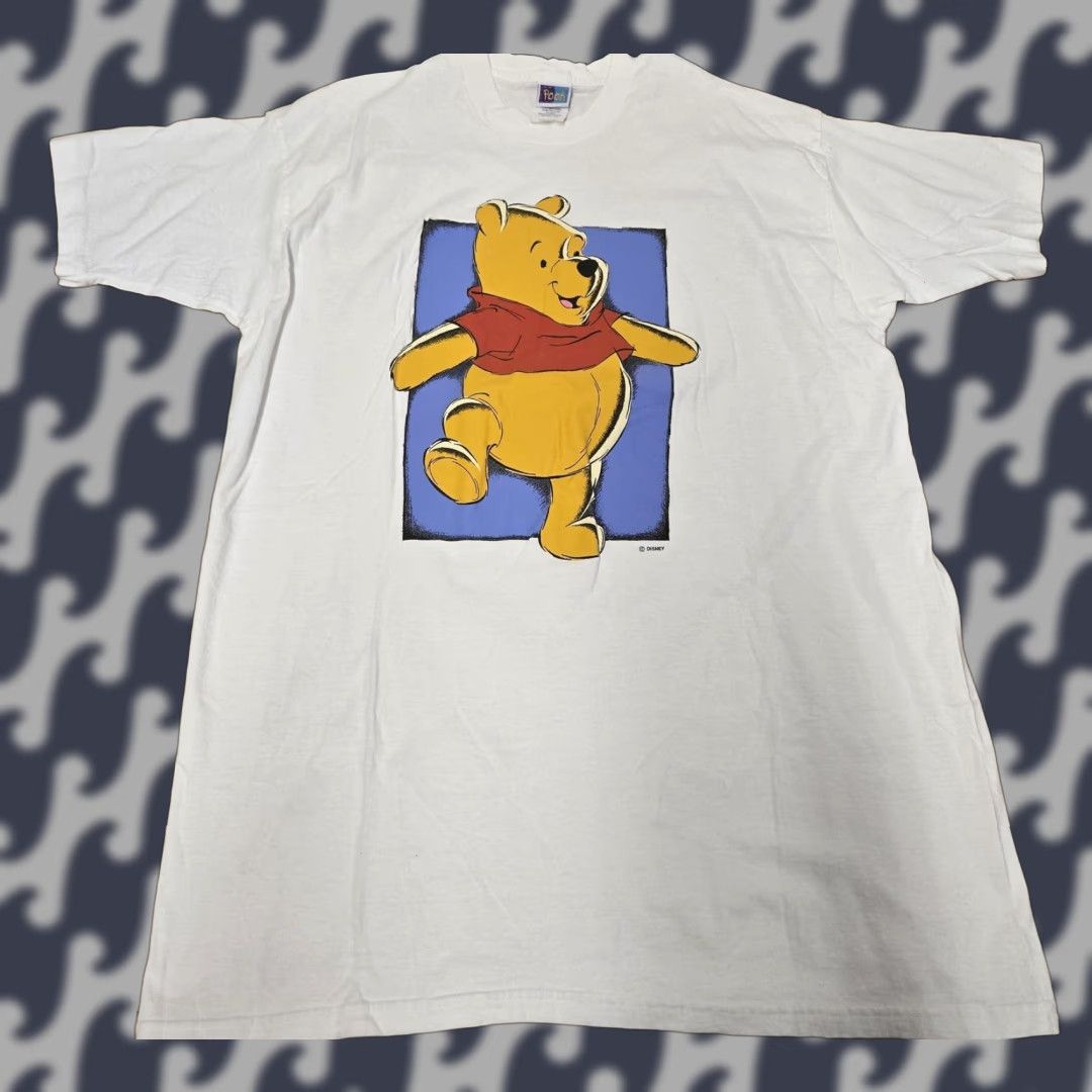 Disney VINTAGE Winnie the Pooh Shirt Mens 2XL White Disney Made in USA Graphic 90s Size US XXL / EU 58 / 5 - 1 Thumbnail
