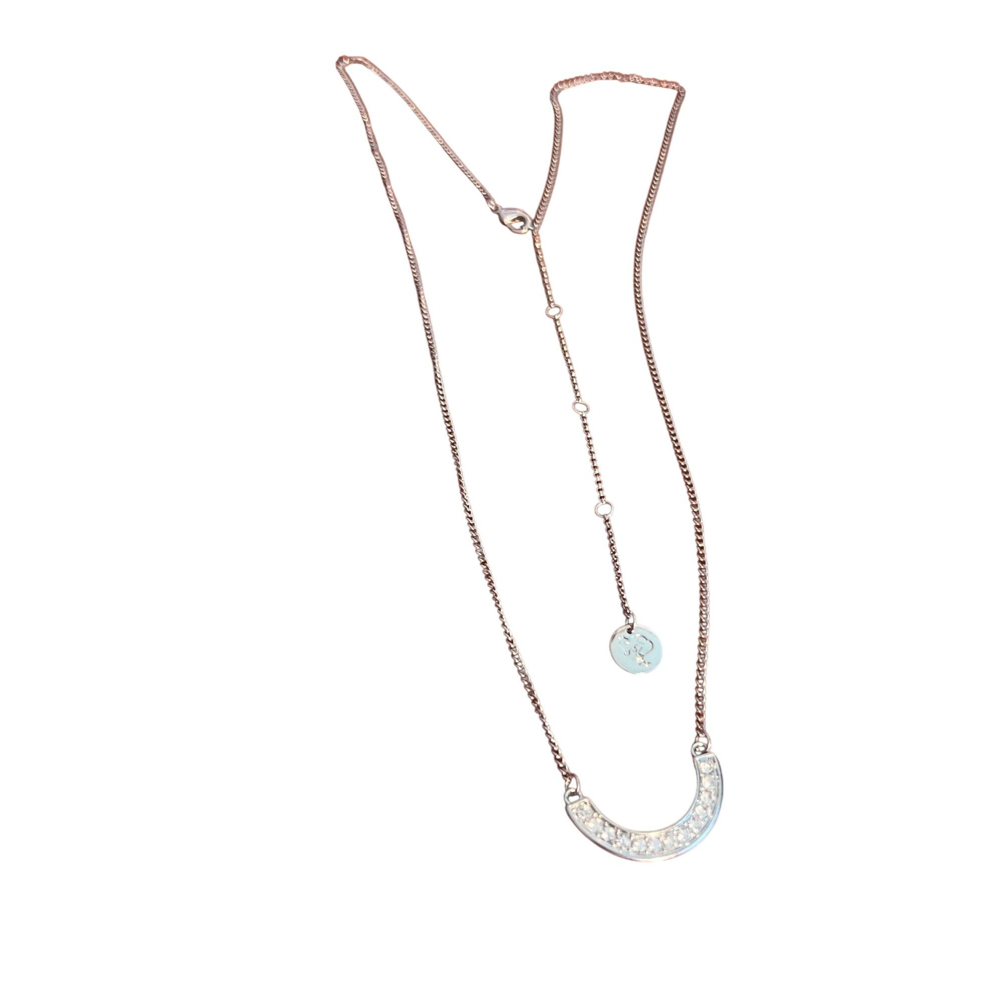 Other Mint Mongoose Silver Tone Necklace Crescent Half Circle Clea Size ONE SIZE - 1 Thumbnail
