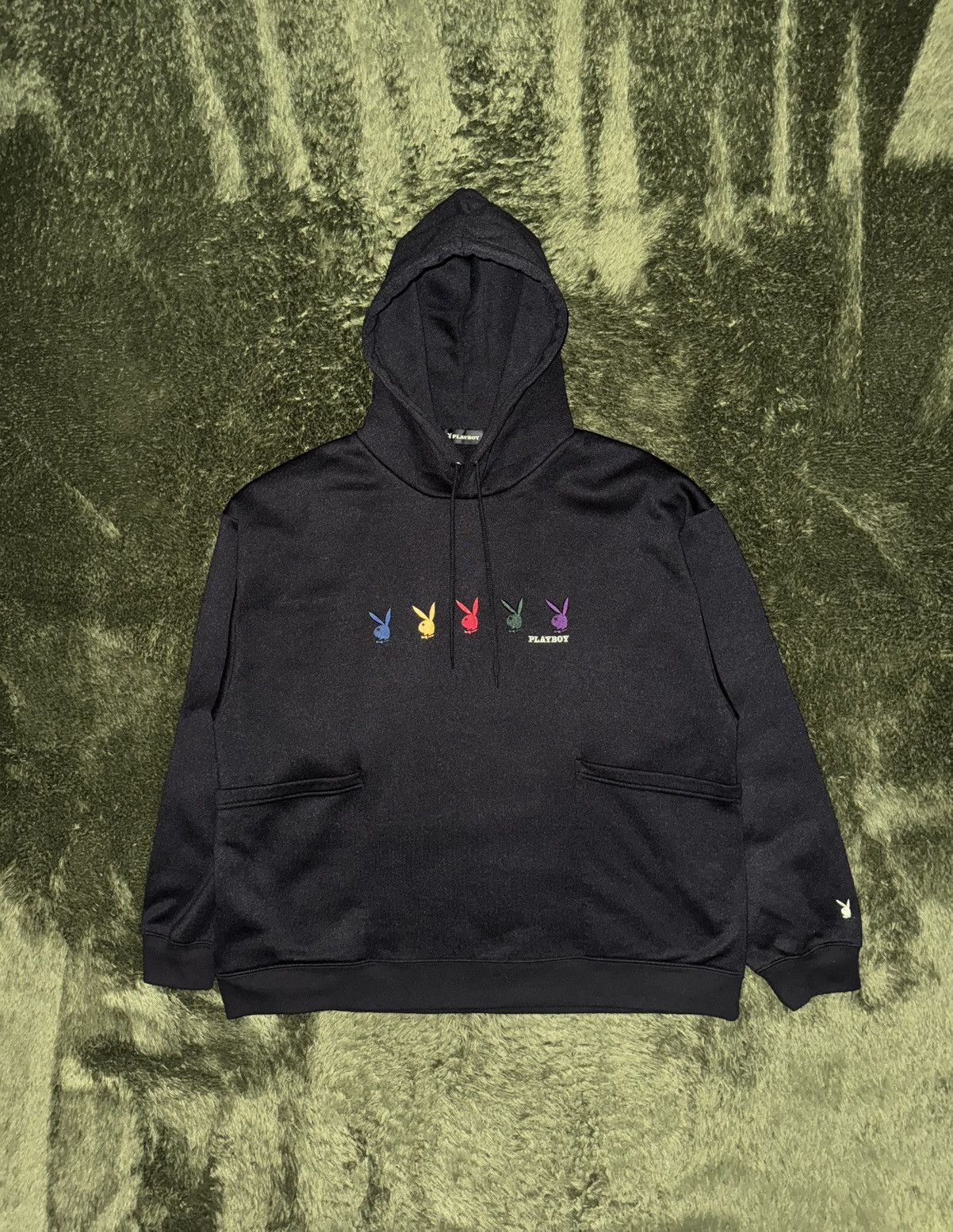 Playboy [XL] 00s VTG PLAYBOY Japan Embroidered Hoodie Size US XL / EU 56 / 4 - 1 Thumbnail
