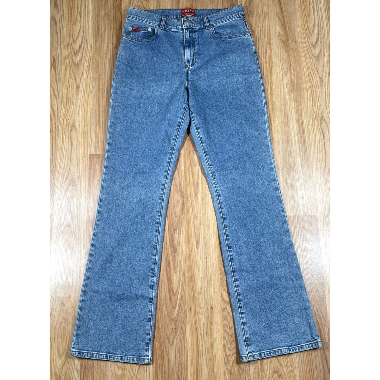 Chaps Chaps Jeans Womens 6 Blue Straight Leg Stretch Mid Rise Denim Pants Size 28" / US 6 / IT 42 - 2 Thumbnail
