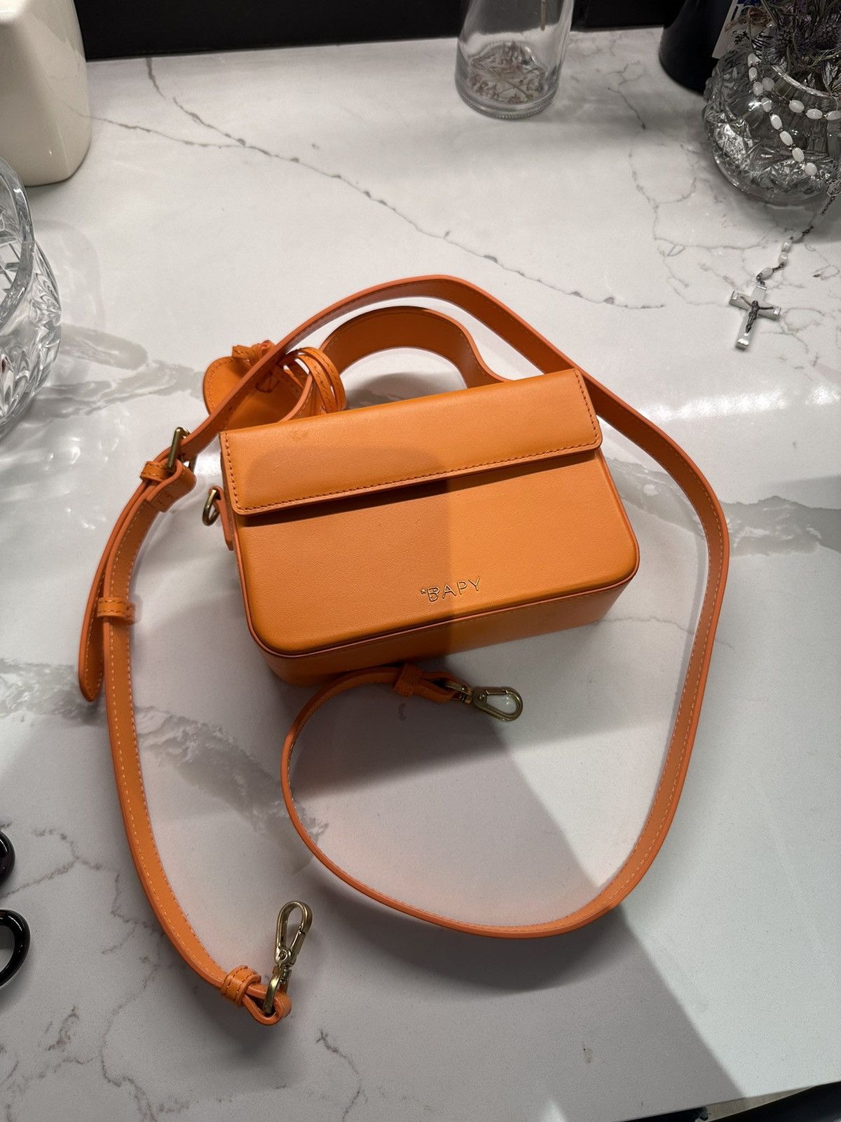 Bape BAPY LEATHER BOX CROSSBODY BAG LADIES Size ONE SIZE - 7 Thumbnail