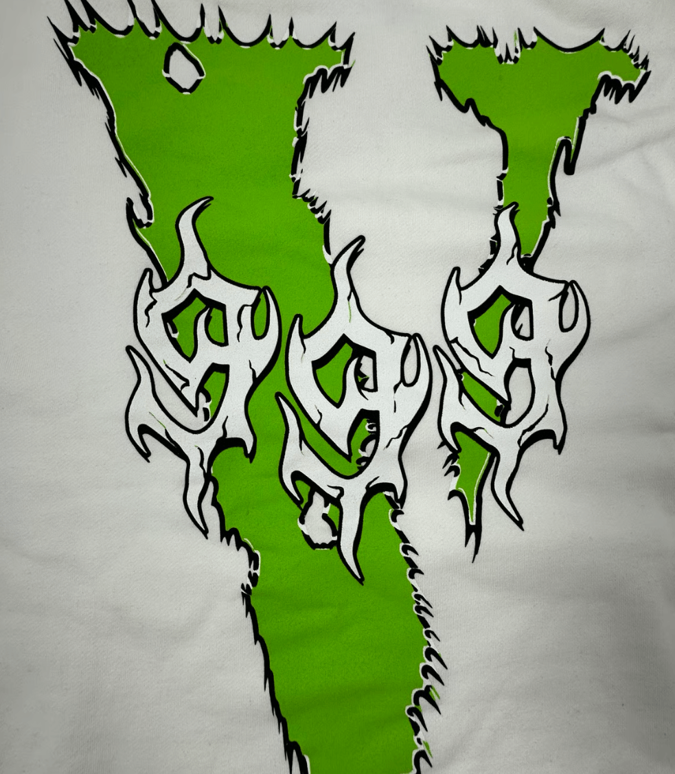 Vlone Juice WRLD x Vlone Green Fighting Demons 999 White Hoodie Size US XL / EU 56 / 4 - 1 Thumbnail