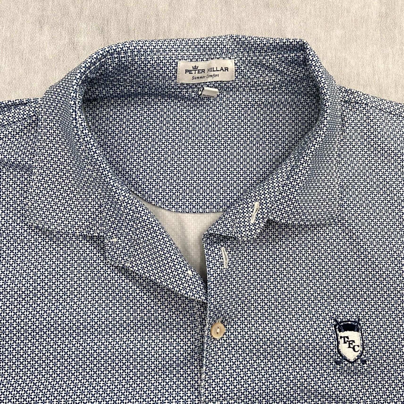 Peter Millar Peter Millar Shirt Adult Extra Large Blue Polo Summer Comfort TFC Golf Mens XL Size US XL / EU 56 / 4 - 4 Thumbnail