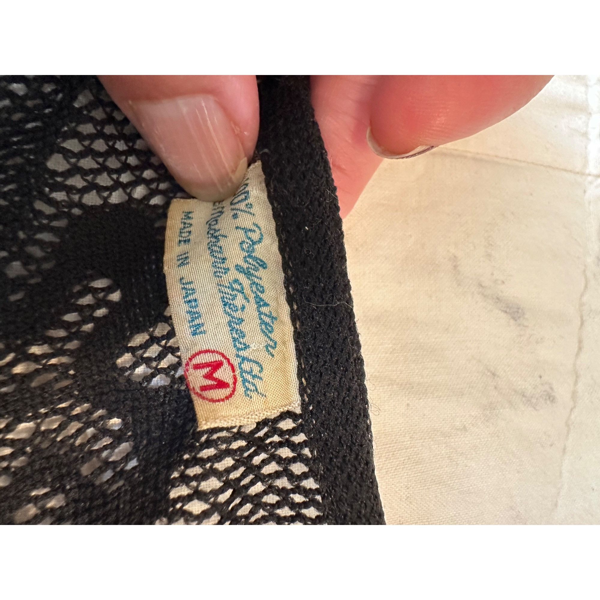Japanese Brand VTG 1950 Black handwoven open knit blouse M floral lace Pa Size M / US 6-8 / IT 42-44 - 6 Thumbnail