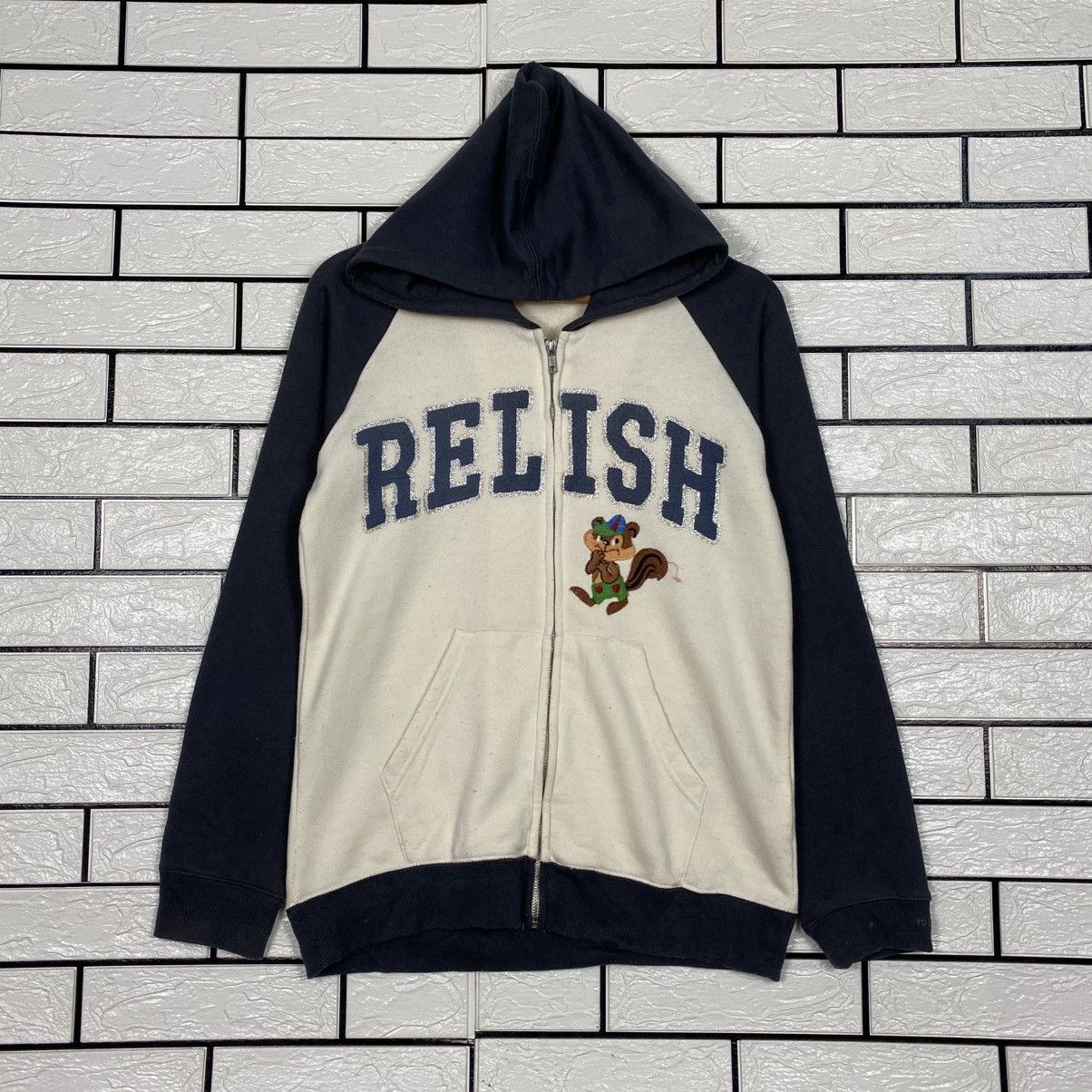 Japanese Brand 📌Vintage Zipper Hoodie Rough Union Made Big Logo Size US M / EU 48-50 / 2 - 2 Thumbnail