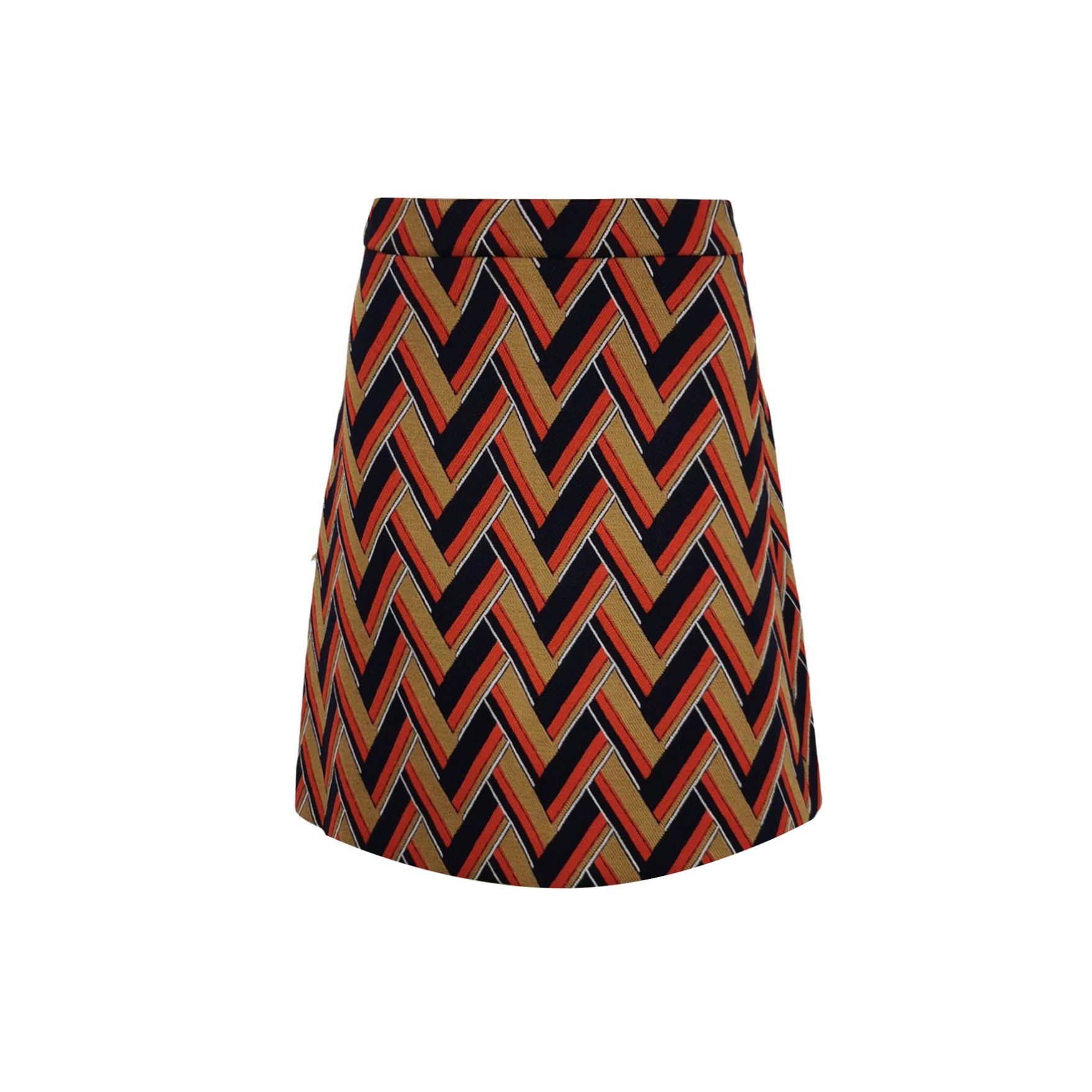 Gucci Gucci Chevron Wool Blend Skirt Size 40 Size 27" / US 4 / IT 40 - 1 Thumbnail