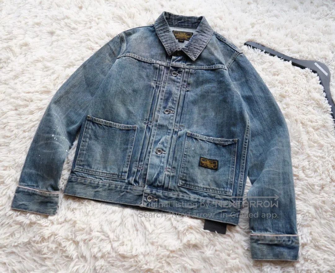 Neighborhood Blue Denim Jacket with Button Front and Pockets - Size S. Size US S / EU 44-46 / 1 - 1 Thumbnail