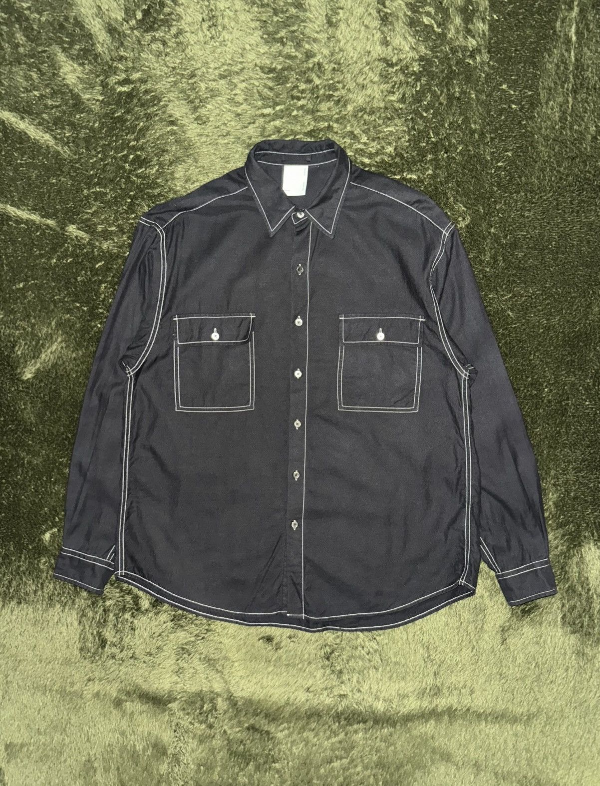 Japanese Brand [2] 8division x Brownyard Collaboration Tencel Stitch Shirt Size US XL / EU 56 / 4 - 1 Thumbnail