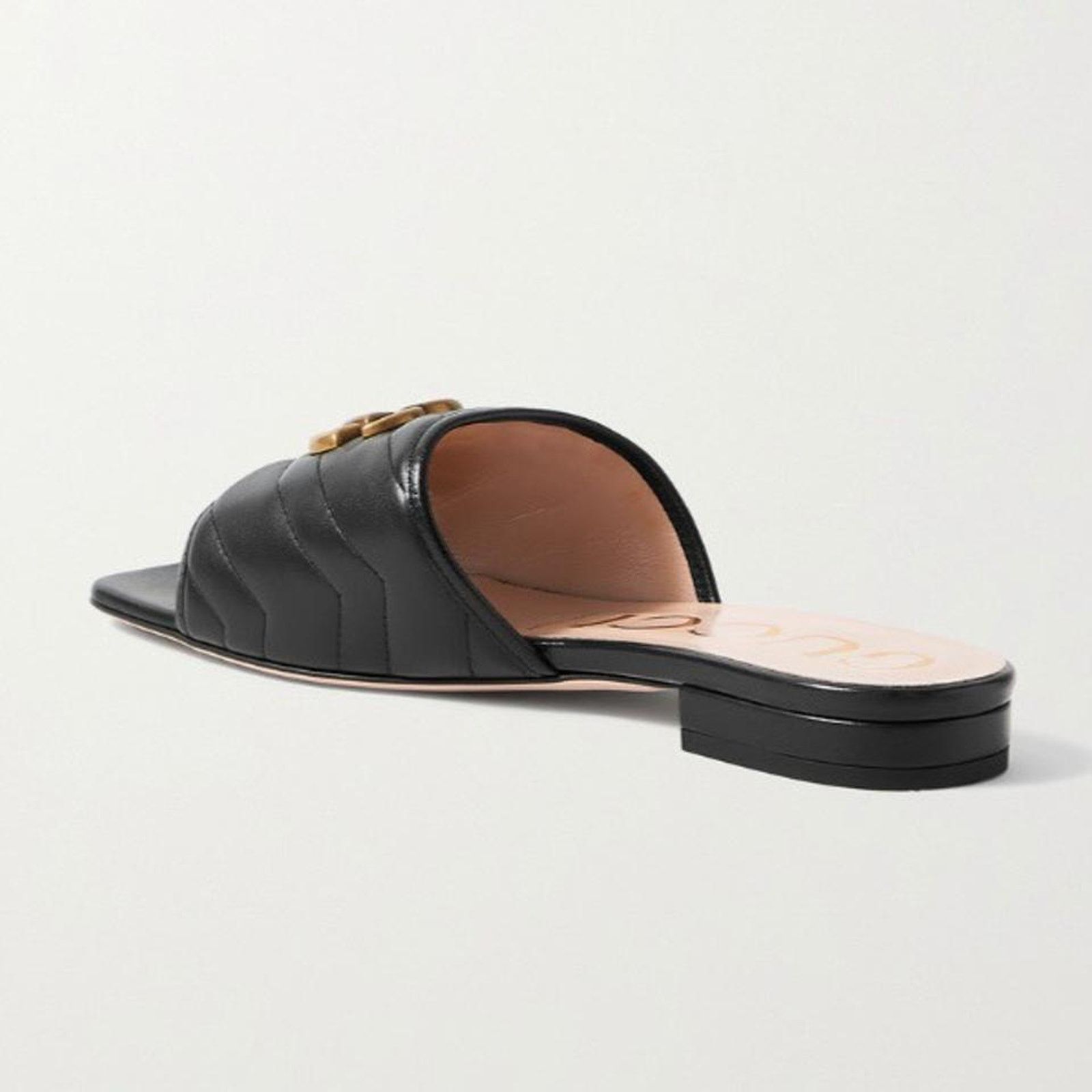 Gucci GUCCI Jolie Marmont GG logo quilted leather slippers slides Size US 7 / IT 37 - 3 Thumbnail