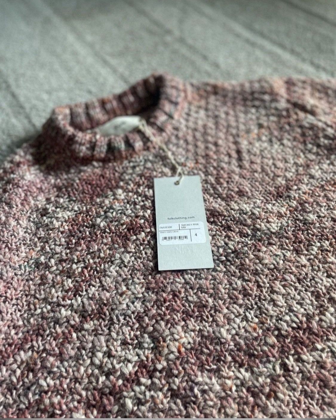 Folk Mixed Yarn Smokey Pink Sweater Size US L / EU 52-54 / 3 - 2 Thumbnail