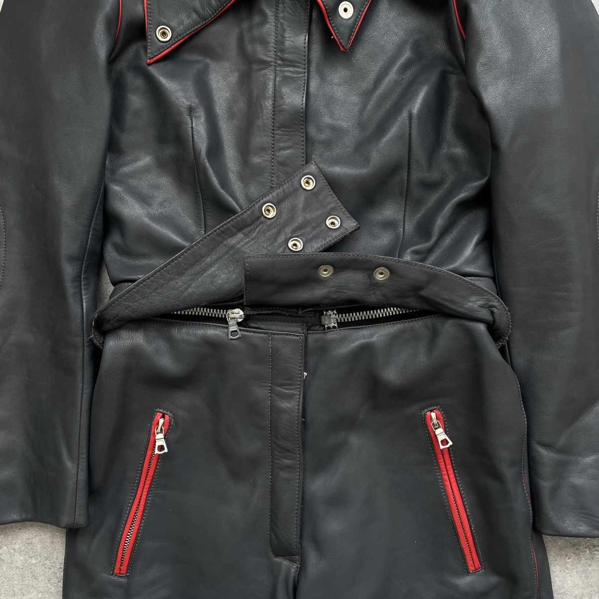 Leather Vintage 90s Italiy Leather Motorcycle Racing Suit Jacket Size M / US 6-8 / IT 42-44 - 5 Thumbnail