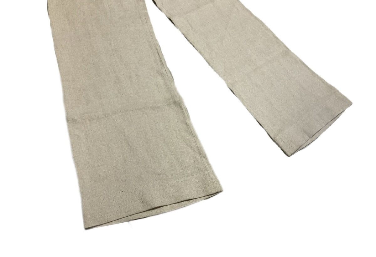 Designer × If Six Was Nine 🔥Archived Vintage Sport Max Mara Flared Linen Pants Size US 27 - 4 Thumbnail