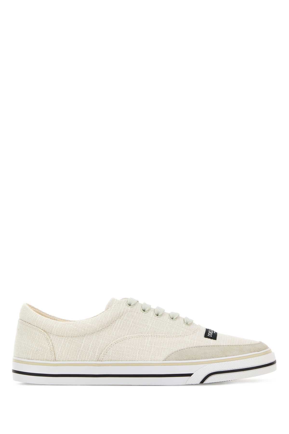 Dolce & Gabbana Ivory Canvas Dg Sailing Sneakers Size US 7 / EU 40 - 1 Thumbnail