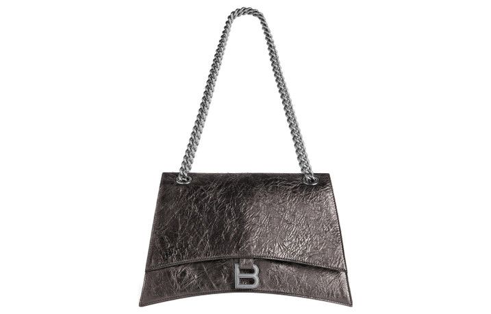Balenciaga o1la1rc1a0725 Size: OS / Crush Chain Bag Medium in Grey Size ONE SIZE - 1 Thumbnail