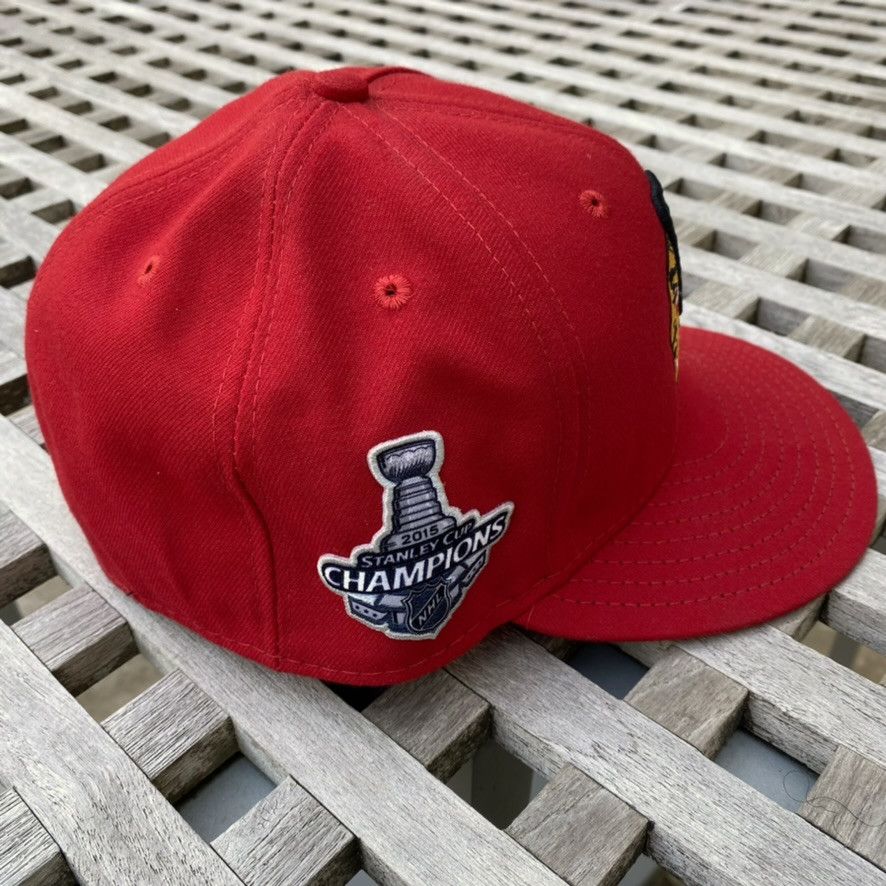 New Era Chicago Blackhawks Stanley Cup Patch New Era Hat 7 3/8 Size ONE SIZE - 3 Thumbnail