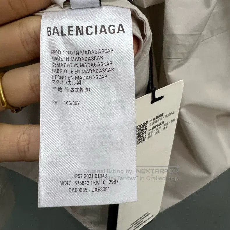 Balenciaga Balenciaga Double-hook embroidered logo shirt Size XS / US 0-2 / IT 36-38 - 4 Thumbnail