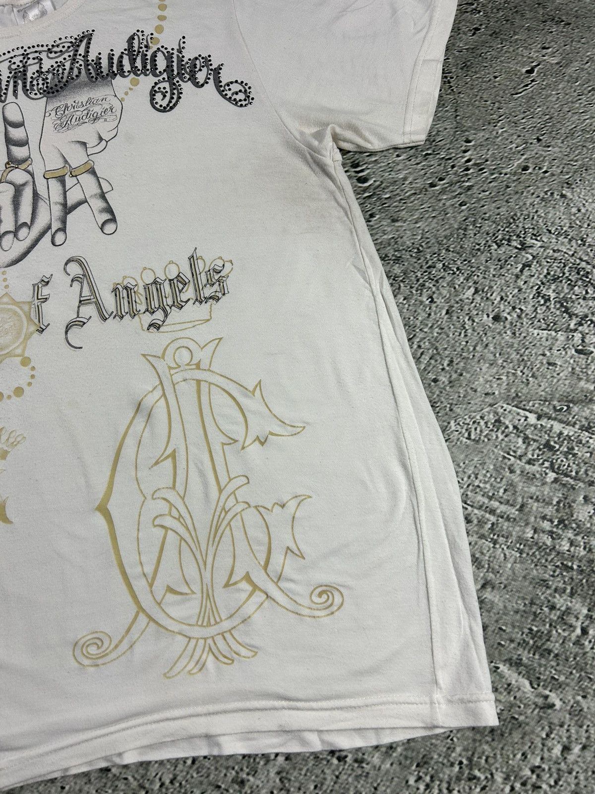 Christian Audigier × Ed Hardy × Vintage Ed Hardy Christian Audigier vintage white T-shirt big logo Size US M / EU 48-50 / 2 - 4 Thumbnail