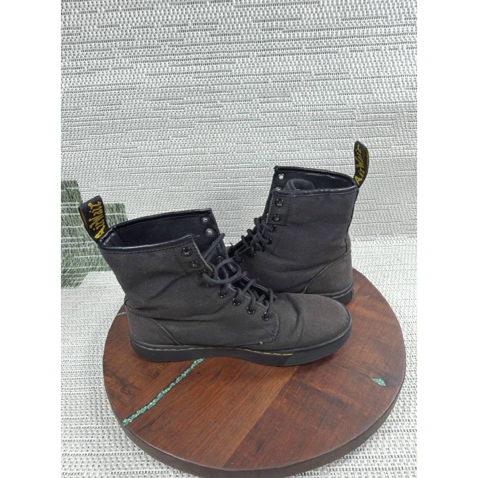 Dr. Martens VINTAGE Dr Martens Cairo Boots Mens Size 8 Black Canvas Round Toe Ankle Lace Up Chukka Shoes Casual Mens Size US 8 / EU 41 - 4 Thumbnail
