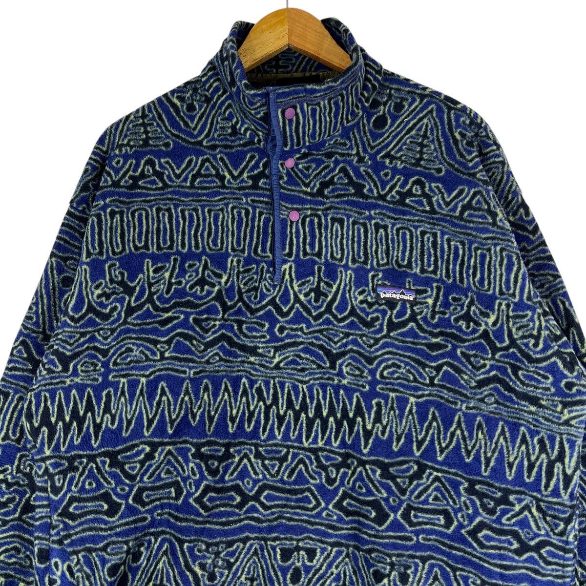 Patagonia 🔥 F1998 Patagonia Synchilla Primetive Printed Snap-T Fleece Size US L / EU 52-54 / 3 - 9 Thumbnail