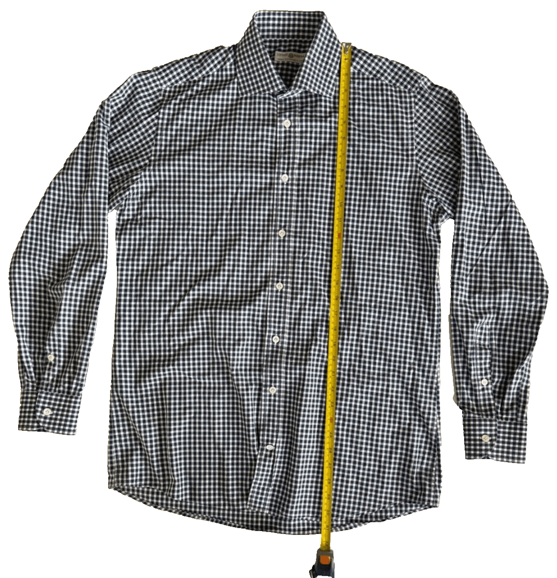 Luciano Barbera Luciano Barbera Men's M Blue Button Down Dress Shirt Gingham Size US M / EU 48-50 / 2 - 4 Thumbnail